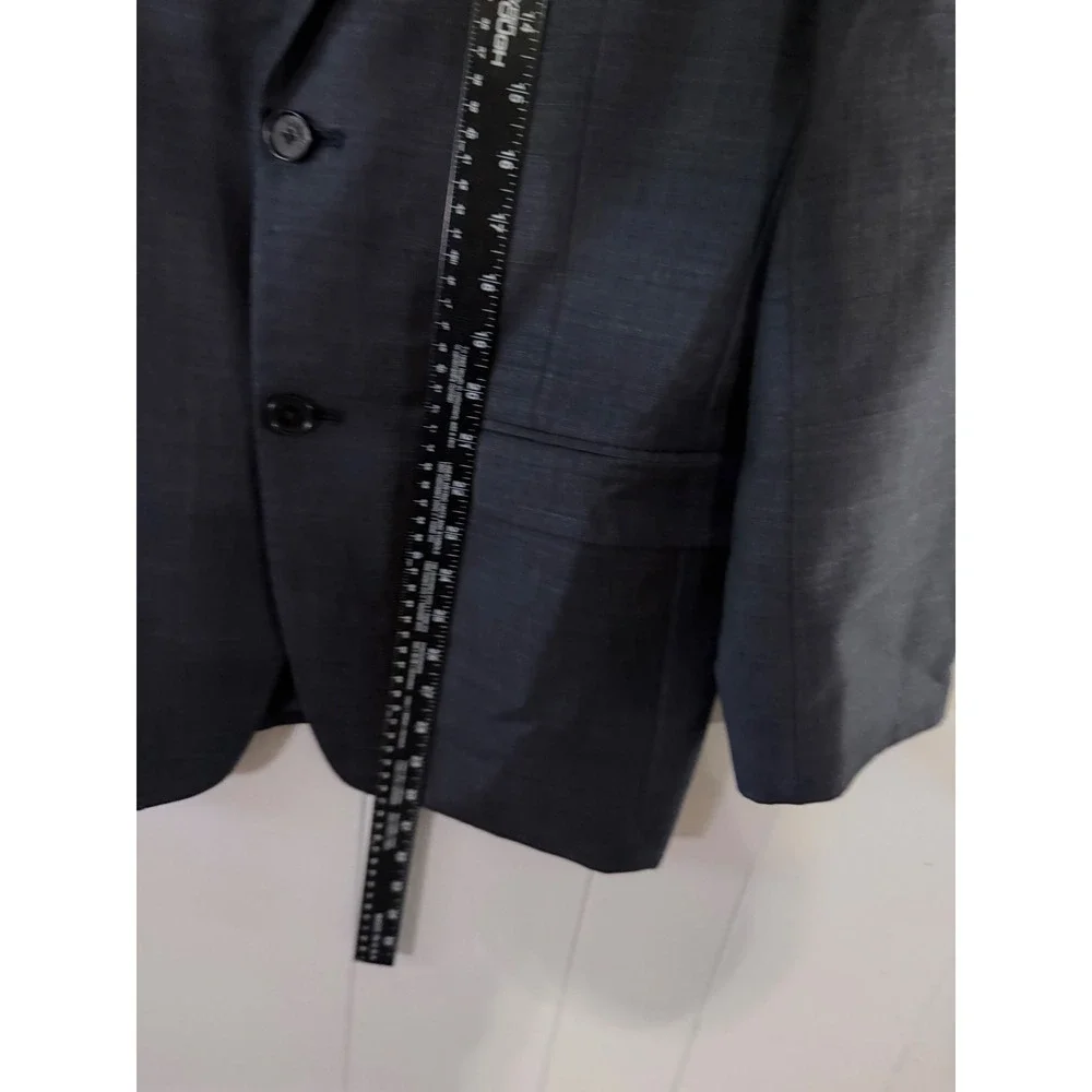 Tommy Hilfiger Blazer Mens 38R Wool Blend Two‎ Button Charcoal Grey Sport Coat
